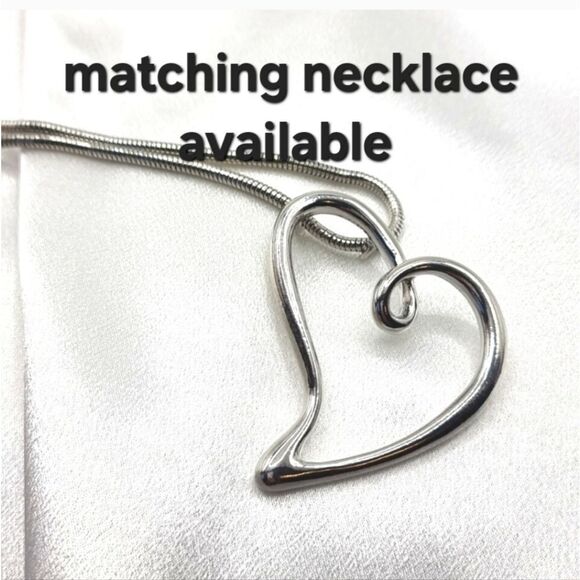 New ZARA open heart silver earrings - Picture 11 of 11